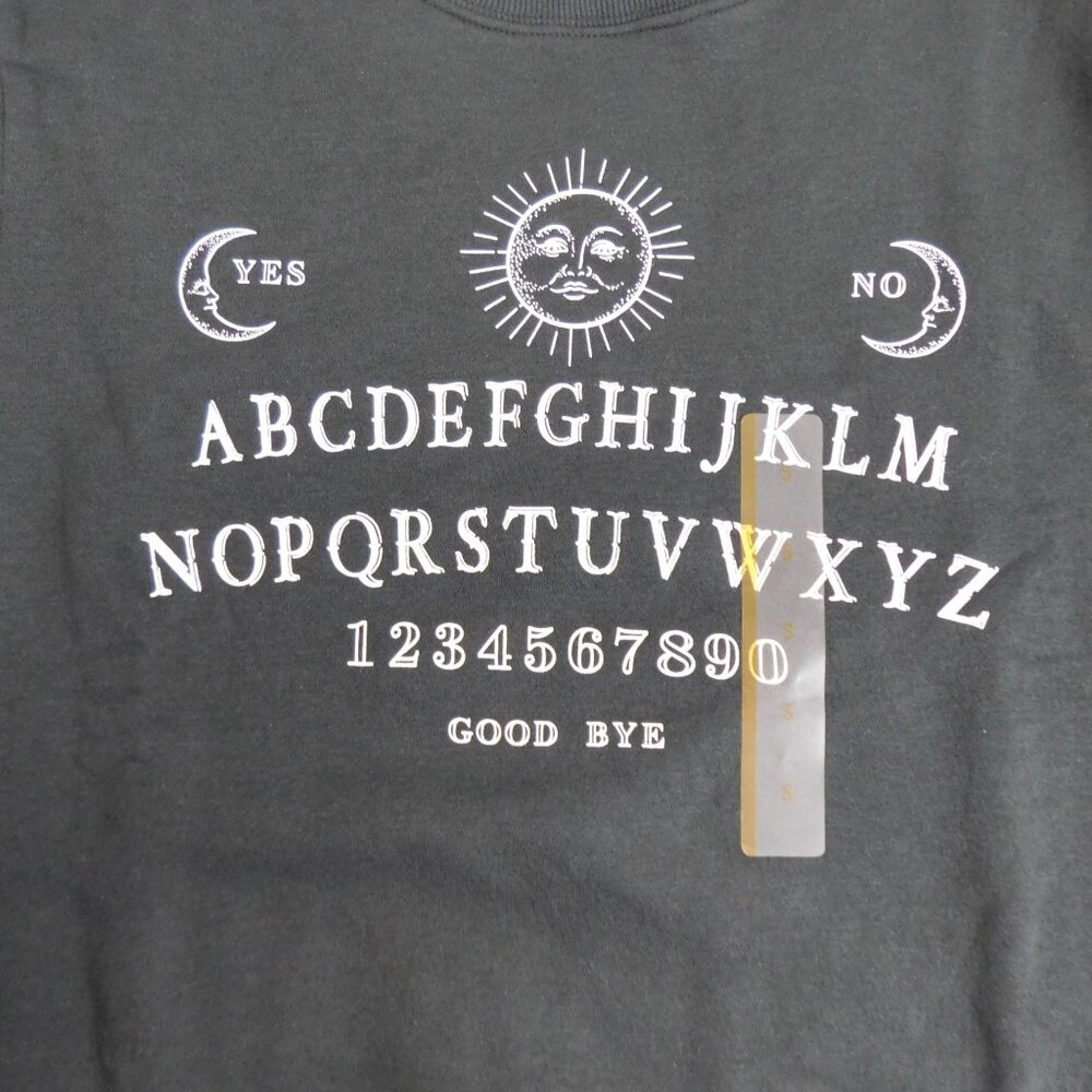 Ouija Women's Oversized Long Sleeve Fleece Ouija Board Sweatshirt Black Size Sm - Picture 5 of 8
